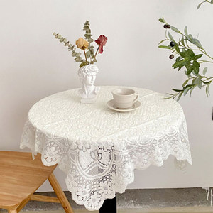 레이스 흰색 예쁜 식탁 테이블 커버 덮개 식탁보 3개 세트 홈패브릭 야외 피크닉 캠핑